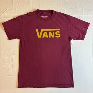 VTG Vans Classic Logo T Shirt Mens Medium Maroon Skate Streetwear Tee